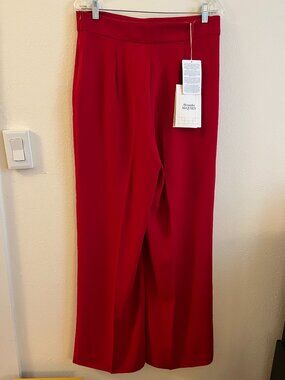 ALEXANDER MCQUEEN WOOL RED PANTS SIZE 42